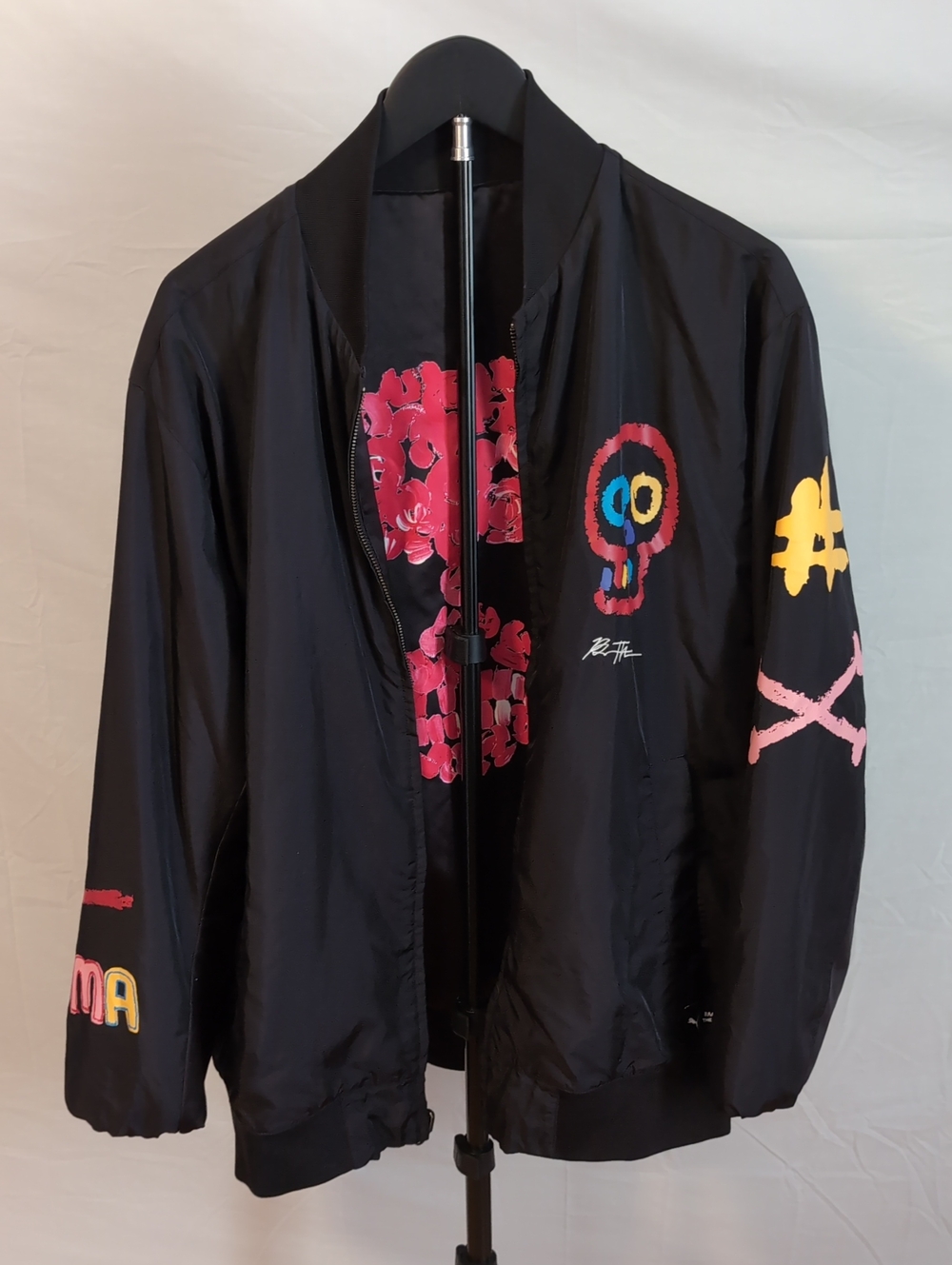 Puma x Bradley Theodore Reversible Bomber Jacket - Rare Skull NY Black Unisex